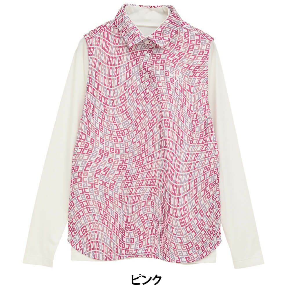 キャロウェイ Callaway　レディース 総柄 ノースリーブ シャツ & 長袖 ハイネック インナーシャツC25134218 　2025年モデル 詳細10