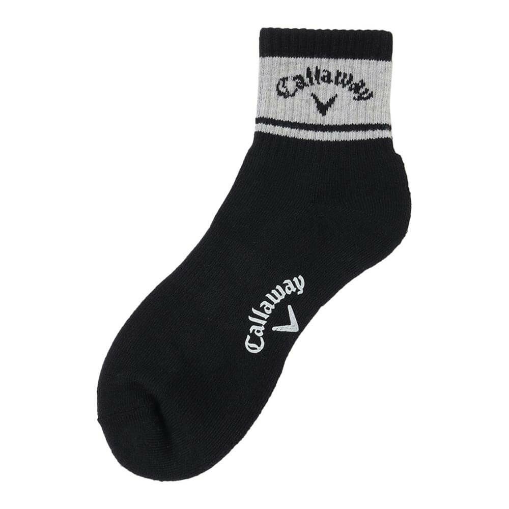 キャロウェイ Callaway　メンズ ショートソックス C25193103 1010 ブラック　2025年モデル ブラック