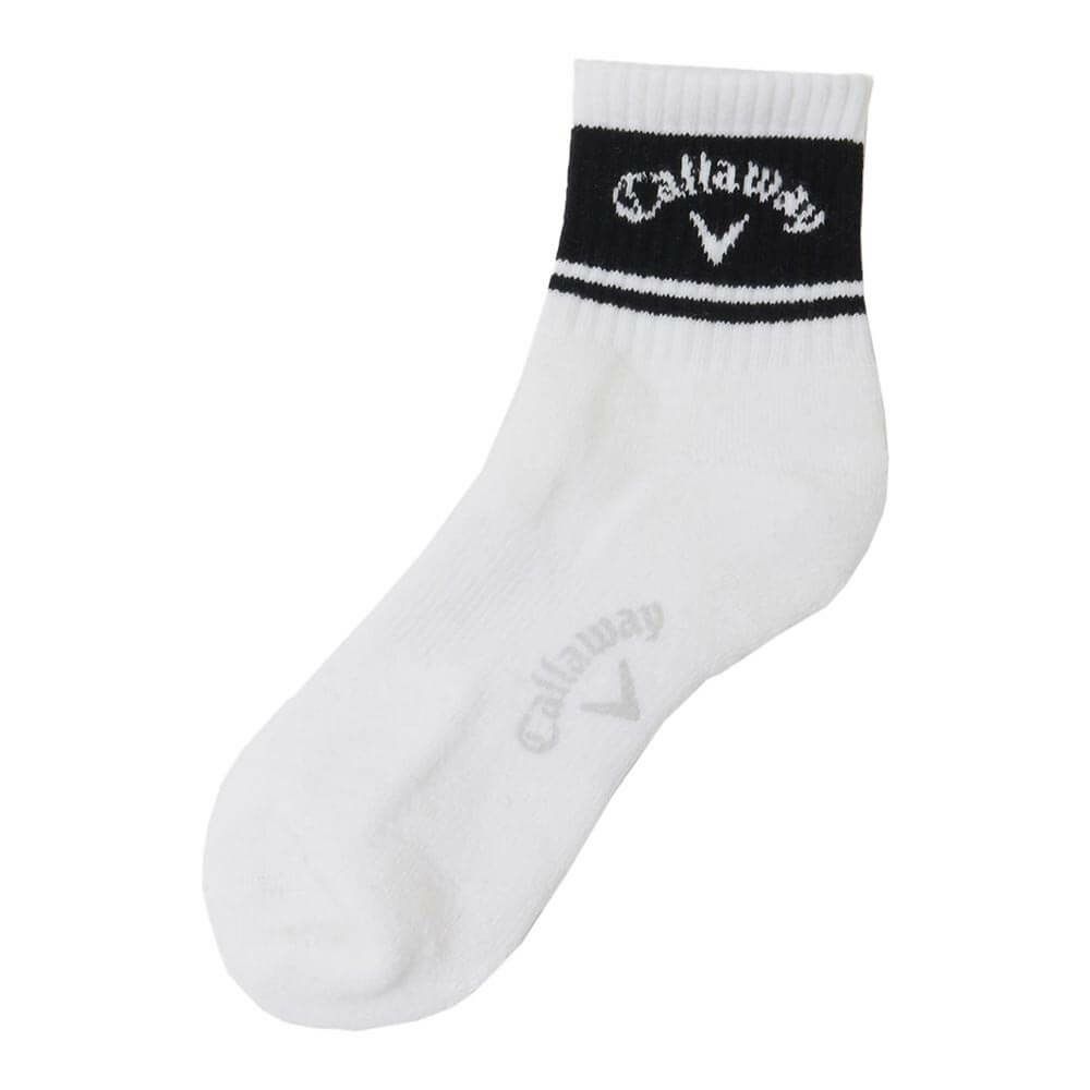 キャロウェイ Callaway　メンズ ショートソックス C25193103 1030 ホワイト　2025年モデル ホワイト