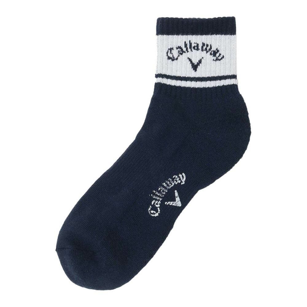 キャロウェイ Callaway　メンズ ショートソックス C25193103 1120 ネイビー　2025年モデル ネイビー