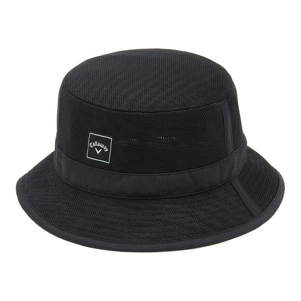 キャロウェイ Callaway　メンズ かざあなメッシュ バケットハット C25191114 1010 ブラック　2025年モデル ブラック