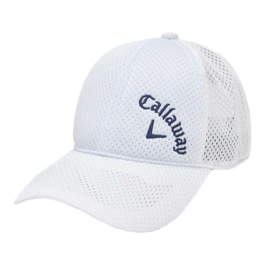 キャロウェイ Callaway　メンズ ロゴ刺繍 メッシュキャップ C25191118 1030 ホワイト　2025年モデル ホワイト