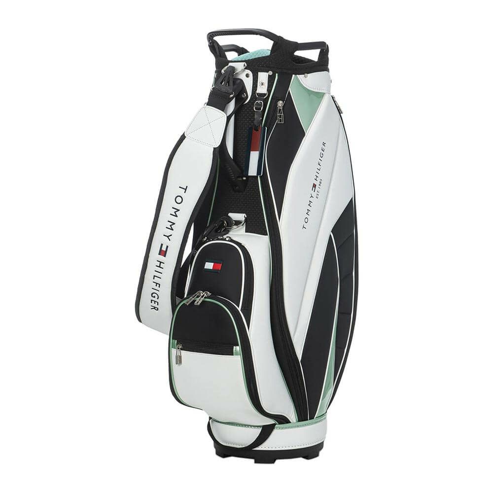 トミー ヒルフィガー ゴルフ　スポーツ カートキャディバッグ THMG5SC2 00 ホワイト　2025年モデル ホワイト