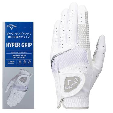 キャロウェイ　HYPER GRIP ハイパーグリップ メンズ ゴルフグローブ 25 JM ホワイト　2025年モデル