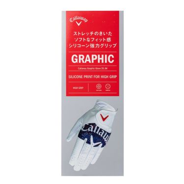 キャロウェイ　GRAPHIC グラフィック メンズ ゴルフグローブ 25 JM ホワイト/ブルー　2025年モデル 詳細2