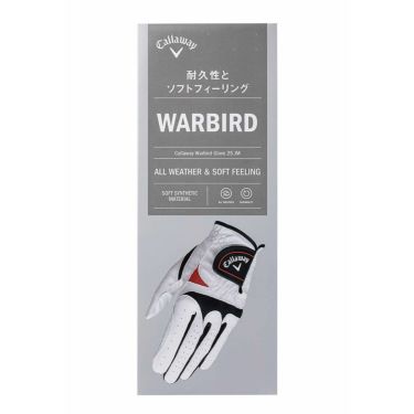 キャロウェイ　WARBIRD ウォーバード メンズ ゴルフグローブ 25 JM ホワイト　2025年モデル 詳細2