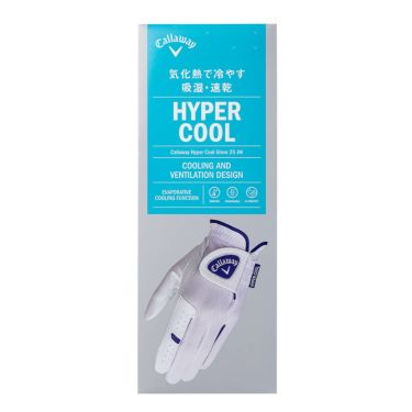 キャロウェイ　HYPER COOL ハイパークール メンズ ゴルフグローブ 25 JM ホワイト/ブルー　2025年モデル 詳細2