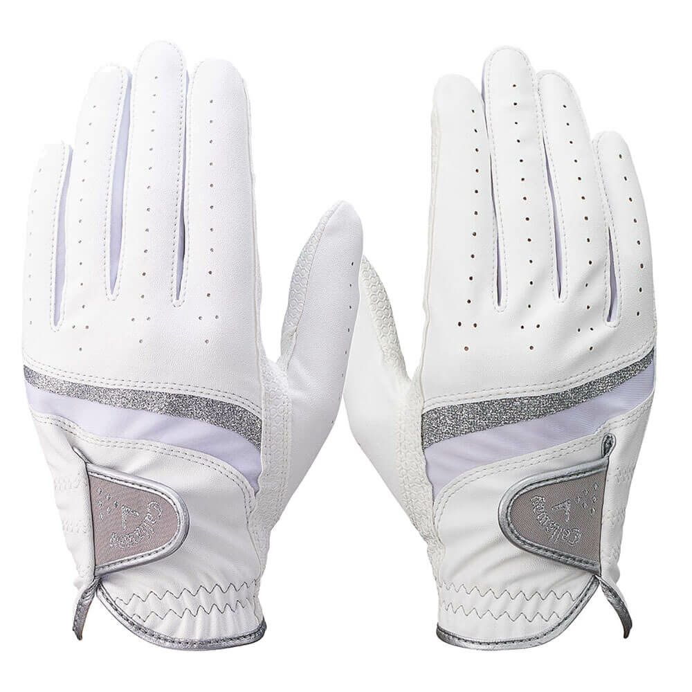 キャロウェイ　STYLE DUAL WMS スタイル デュアル 両手用 レディース ゴルフグローブ 25 JM ホワイト/グレー　2025年モデル