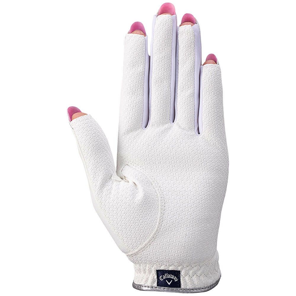 キャロウェイ　NAIL DUAL WMS ネイル デュアル 両手用 レディース ゴルフグローブ 25 JM ホワイト　2025年モデル 詳細1