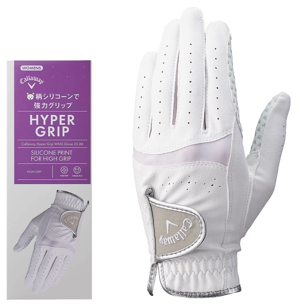 ゼクシオ XXIO レディース ゴルフグローブ GGG-X022W ホワイト/ピンク