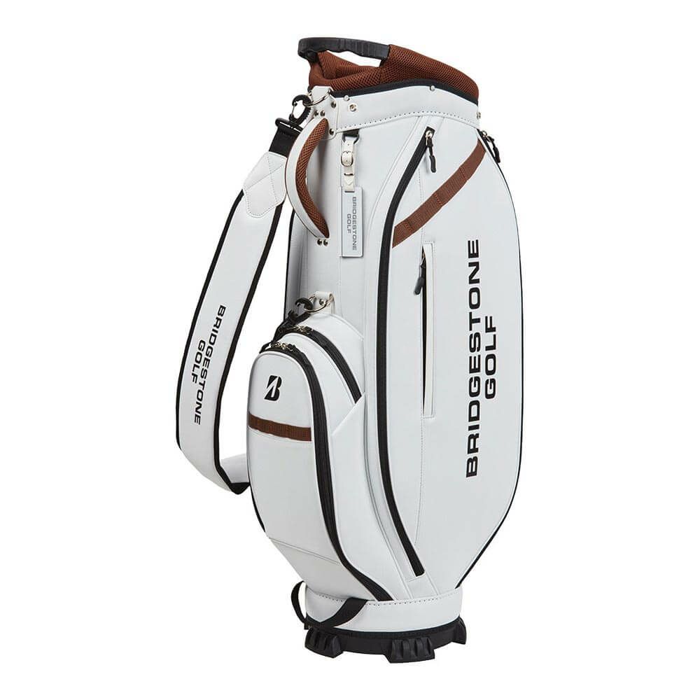 ブリヂストン　軽量 シンプルスポーティモデル メンズ キャディバッグ CB2524 WH ホワイト　2025年モデル ホワイト（WH）