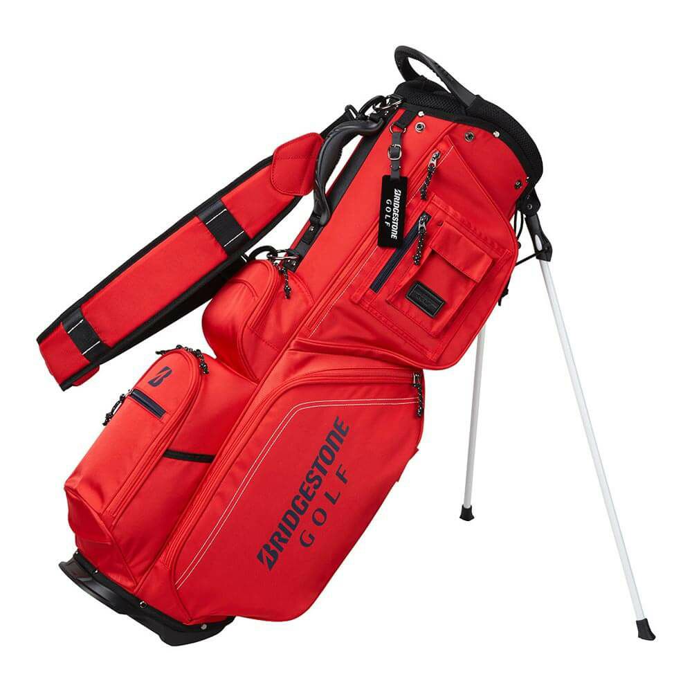 ブリヂストン　軽量 メンズ スタンドモデル キャディバッグ CB2525 RD レッド　2025年モデル
