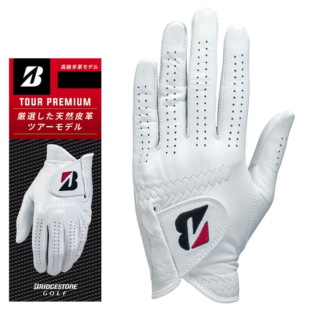 ブリヂストン　TOUR PREMIUM ツアープレミアム ゴルフグローブ GL2500 WH ホワイト　2025年モデル