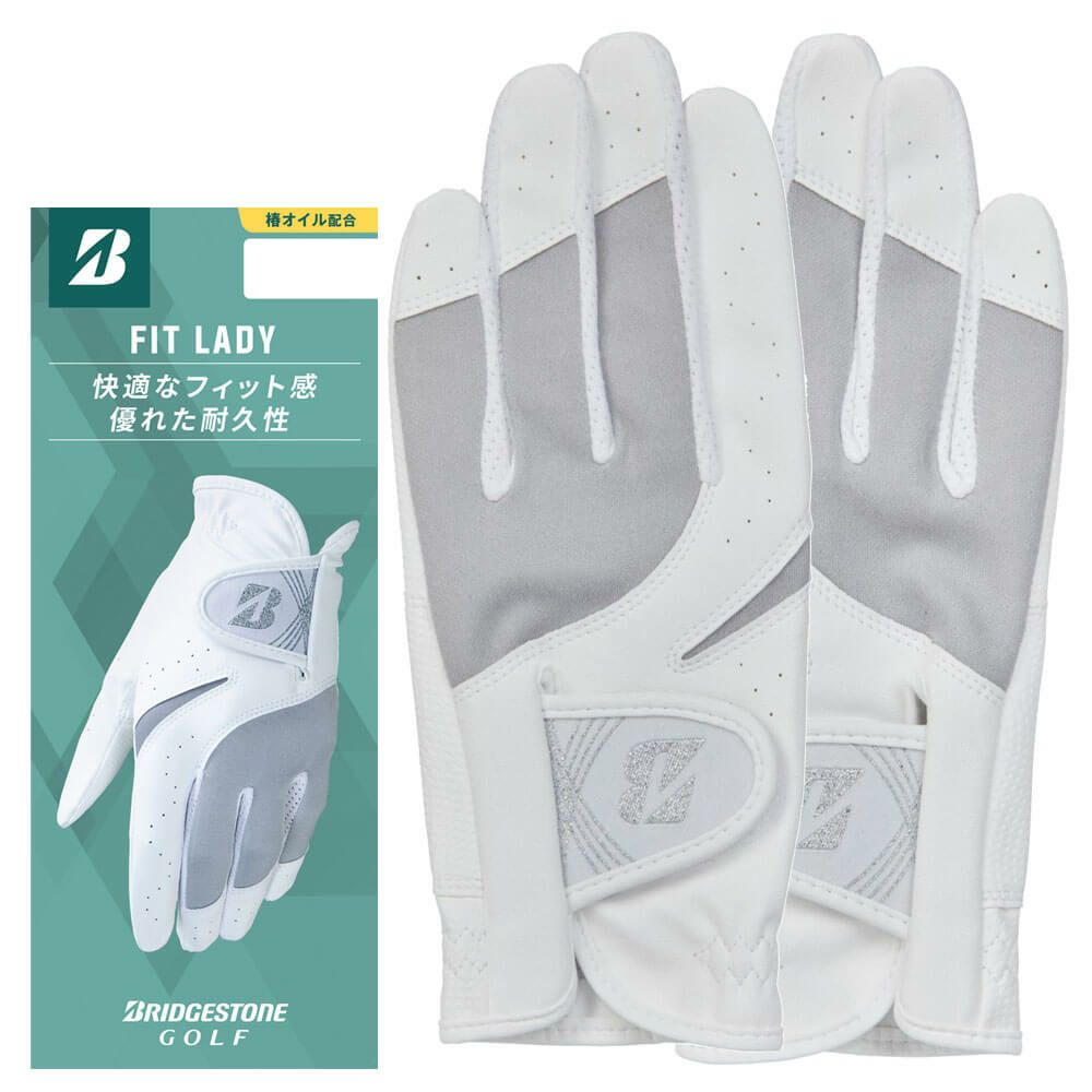 ブリヂストン　FIT LADY フィット レディ 両手用 ゴルフグローブ GL25L4 WH ホワイト　2025年モデル