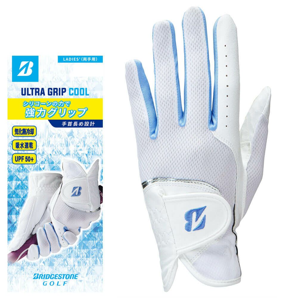 ブリヂストン　ULTRA GRIP COOL LADY ウルトラグリップ レディ 両手用 ゴルフグローブ GL25SL WH ホワイト　2025年モデル