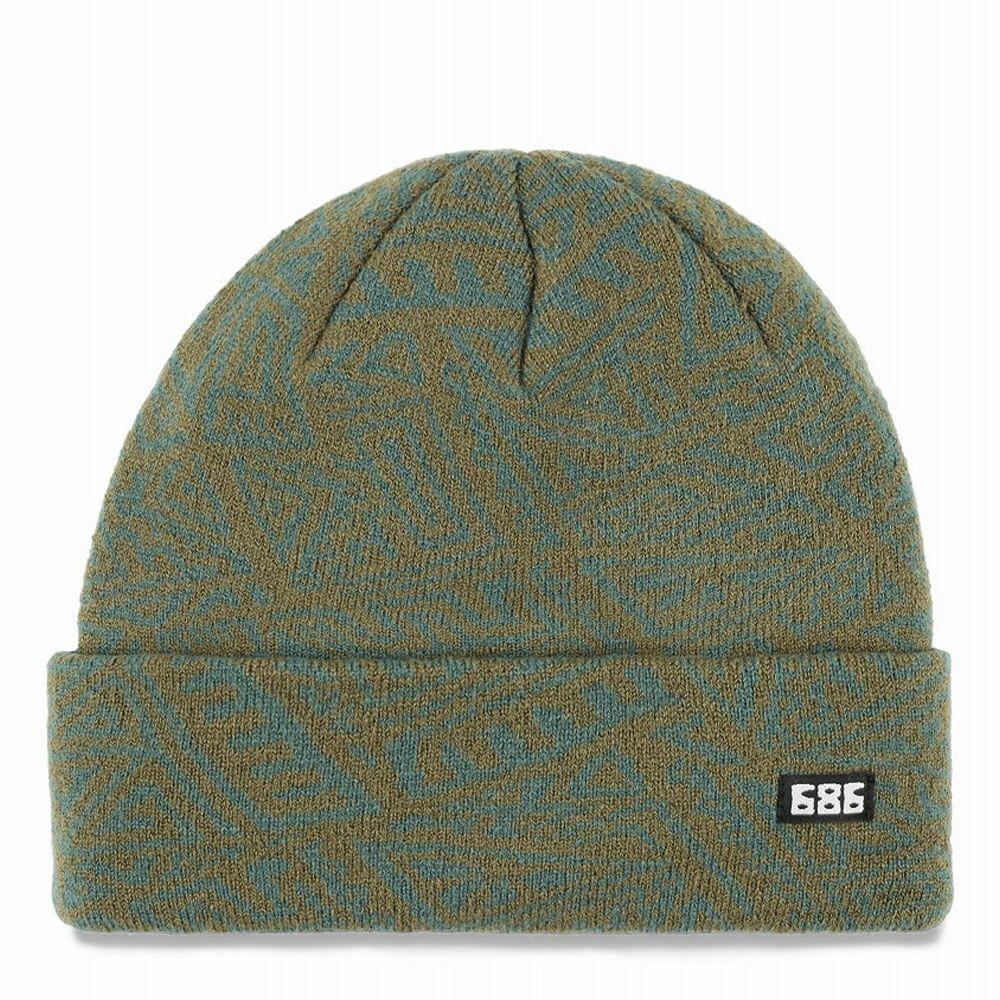 シックスエイトシックス 686　スクロウルビーニー スキー スノーボード SCRAWL BEANIE M4WNBNE168 2024-2025 SAGE