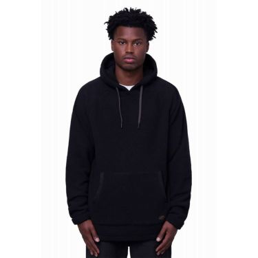 シックスエイトシックス 686　スキー スノーボードウェア ミッドレイヤー バターミルク シェルパフリースフーディー BUTTERMILK SHERPA FLEECE HOODY M3FAFLC135 2024-2025 BLACK