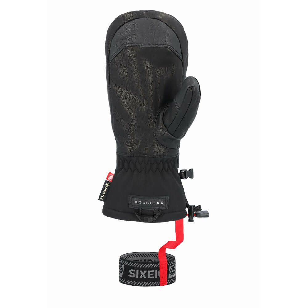 シックスエイトシックス 686　GORE-TEX LEATHER LINEAR MITT ゴアテックス レザーライナー ミトン BLACK　スキーグローブ 2024-2025 詳細2