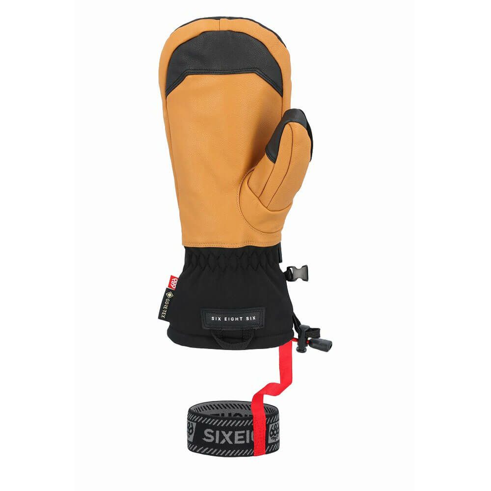 シックスエイトシックス 686　GORE-TEX LEATHER LINEAR MITT ゴアテックス レザーライナー ミトン NATURAL　スキーグローブ 2024-2025 詳細2
