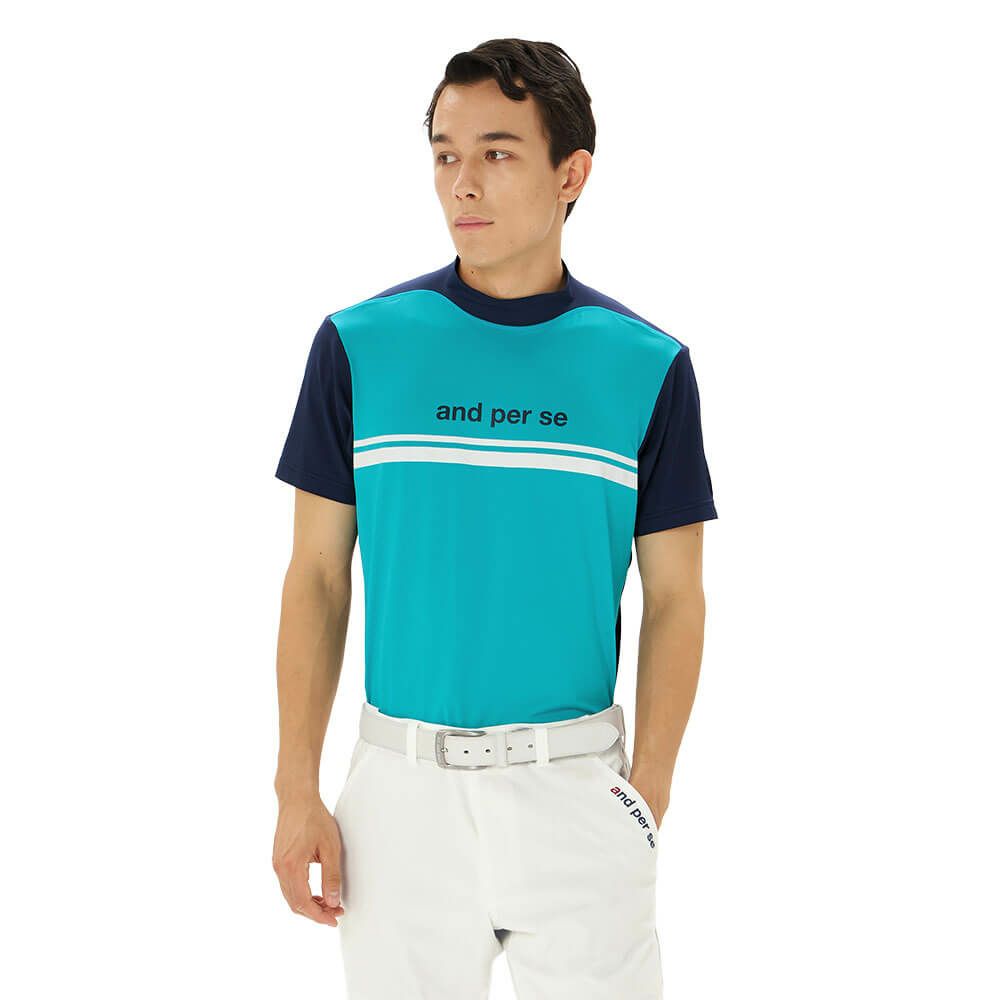 アンパスィ and per se　メンズ ショットスムーザー 半袖 モックネックシャツ AMS9535V4　2025年モデル 詳細5