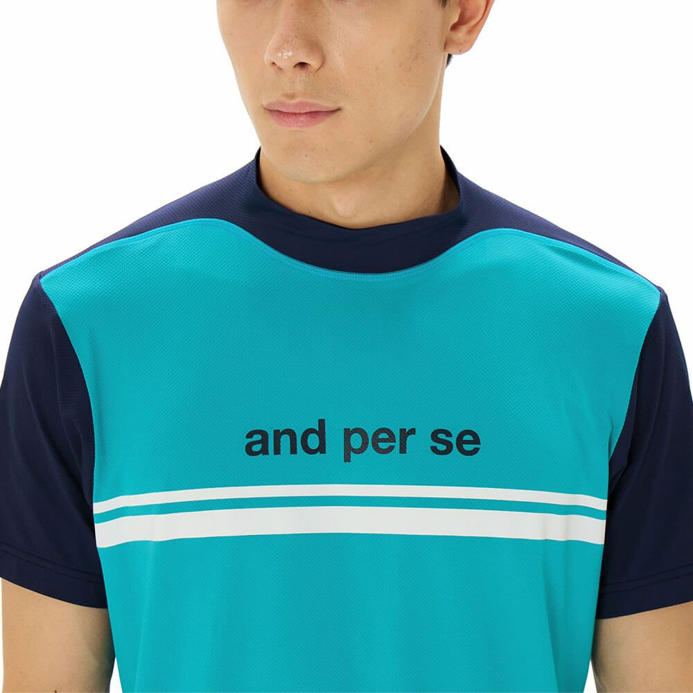 アンパスィ and per se　メンズ ショットスムーザー 半袖 モックネックシャツ AMS9535V4　2025年モデル 詳細8