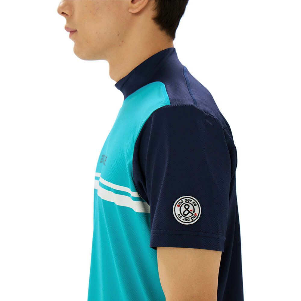 アンパスィ and per se　メンズ ショットスムーザー 半袖 モックネックシャツ AMS9535V4　2025年モデル 詳細9