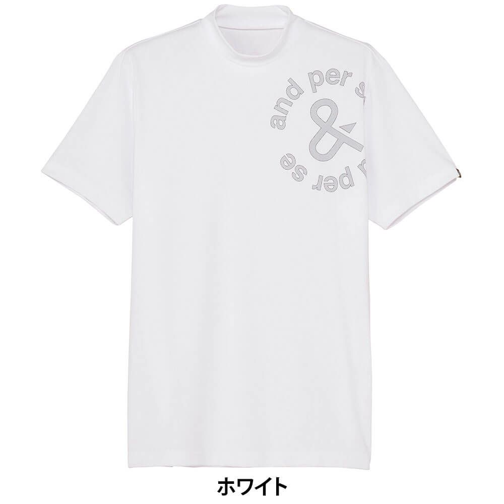 アンパスィ and per se　メンズ ソルケアハニカム 半袖 モックネックシャツ AMS9565V9　2025年モデル 詳細2