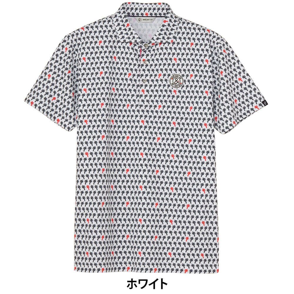 アンパスィ and per se　メンズ スイングドライプリンテッドピケ 半袖 ポロシャツ AMS9655X1　2025年モデル 詳細2