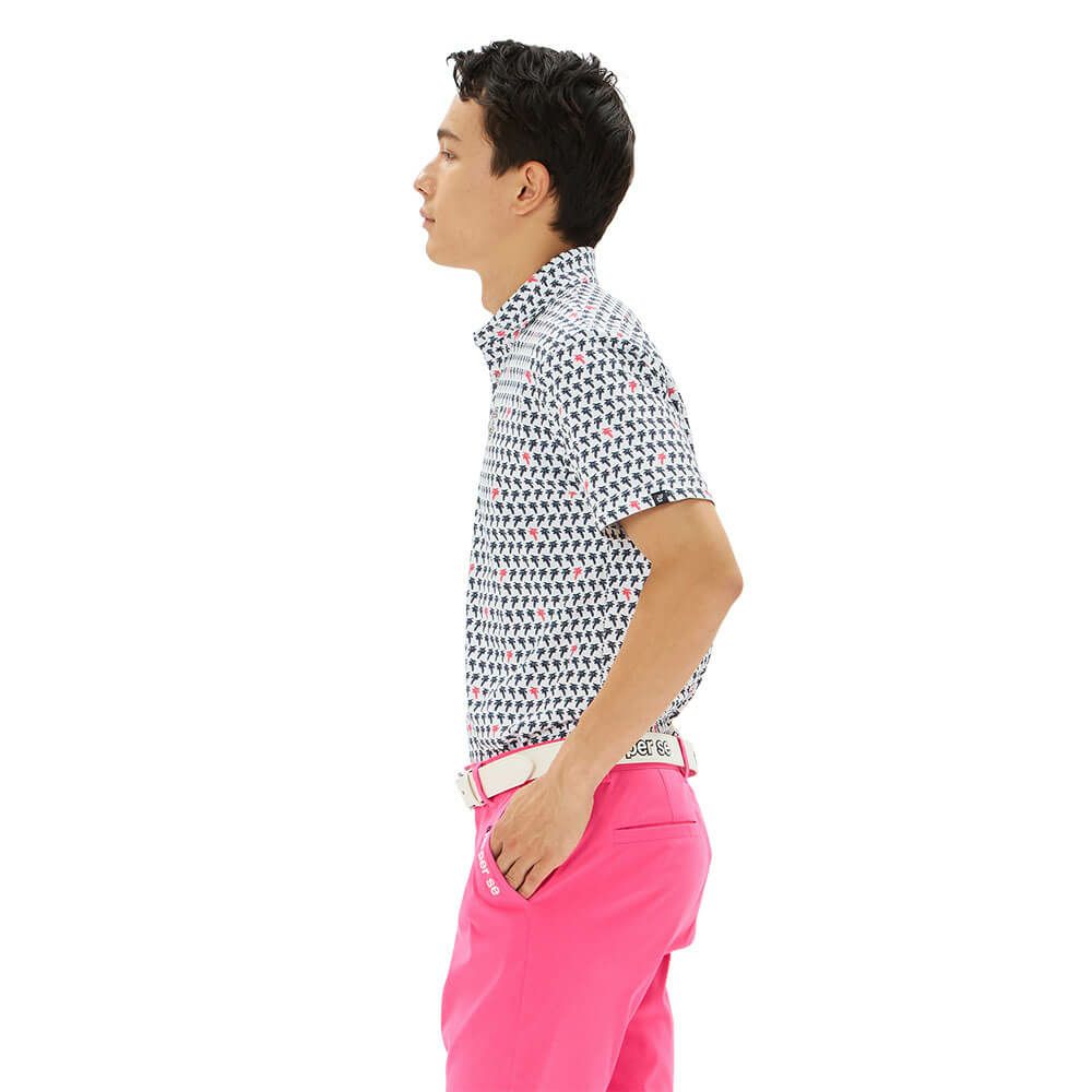 アンパスィ and per se　メンズ スイングドライプリンテッドピケ 半袖 ポロシャツ AMS9655X1　2025年モデル 詳細5