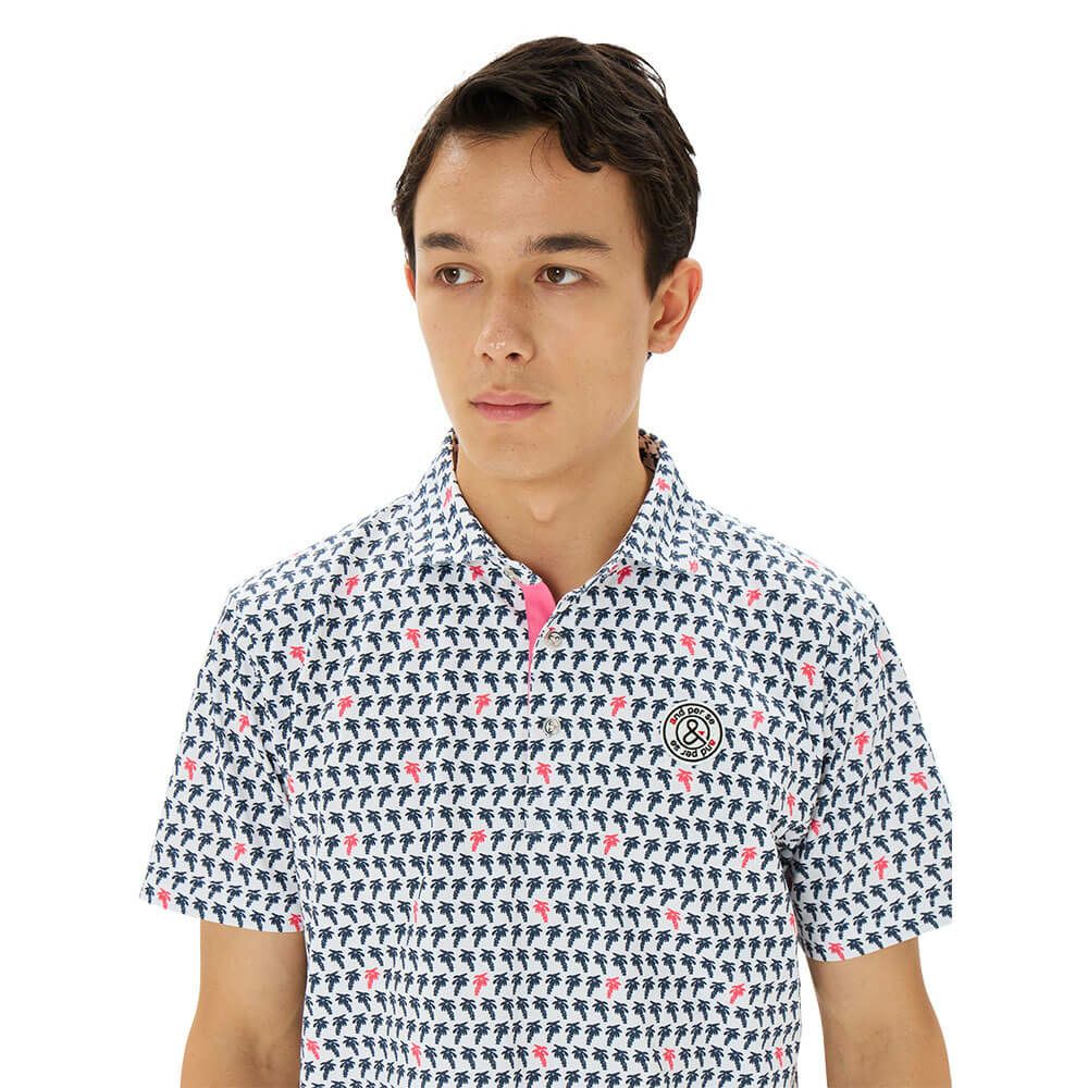 アンパスィ and per se　メンズ スイングドライプリンテッドピケ 半袖 ポロシャツ AMS9655X1　2025年モデル 詳細6