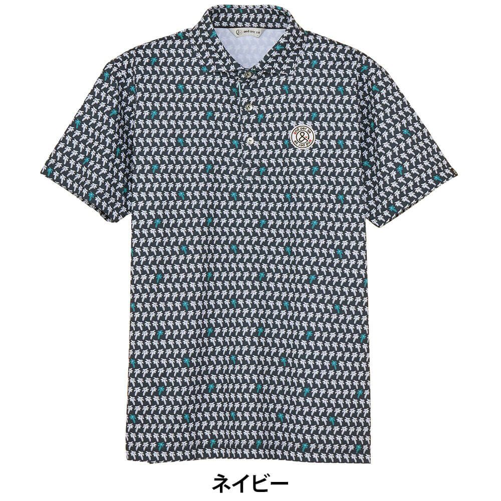 アンパスィ and per se　メンズ スイングドライプリンテッドピケ 半袖 ポロシャツ AMS9655X1　2025年モデル 詳細9