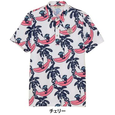 アンパスィ and per se　メンズ プリンテッドSD3Dワッフル 半袖 ポロシャツ AMS9665X3　2025年モデル 詳細3