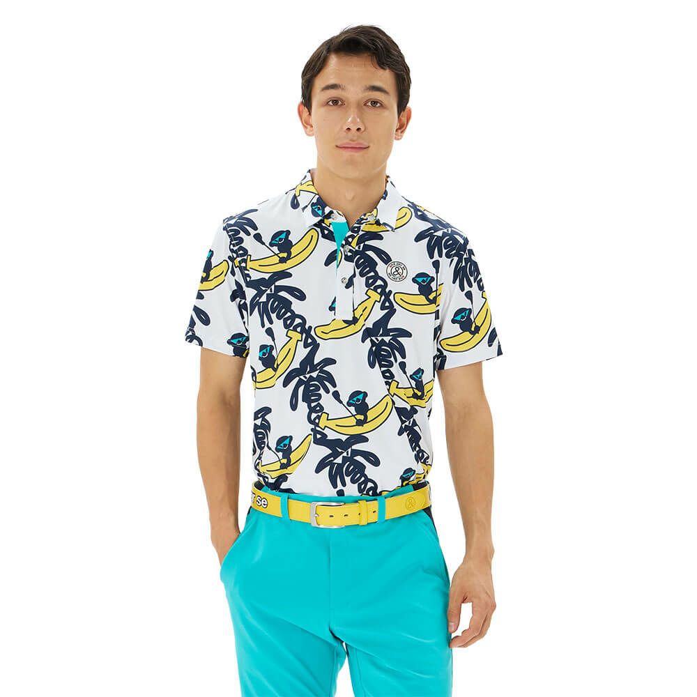 アンパスィ and per se　メンズ プリンテッドSD3Dワッフル 半袖 ポロシャツ AMS9665X3　2025年モデル 詳細5