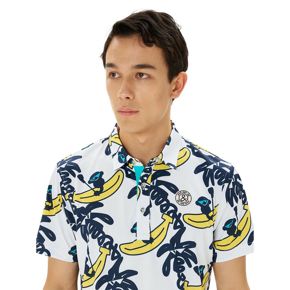 アンパスィ and per se　メンズ プリンテッドSD3Dワッフル 半袖 ポロシャツ AMS9665X3　2025年モデル 詳細8