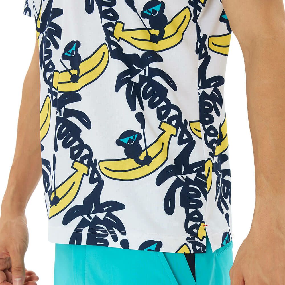 アンパスィ and per se　メンズ プリンテッドSD3Dワッフル 半袖 ポロシャツ AMS9665X3　2025年モデル 詳細9