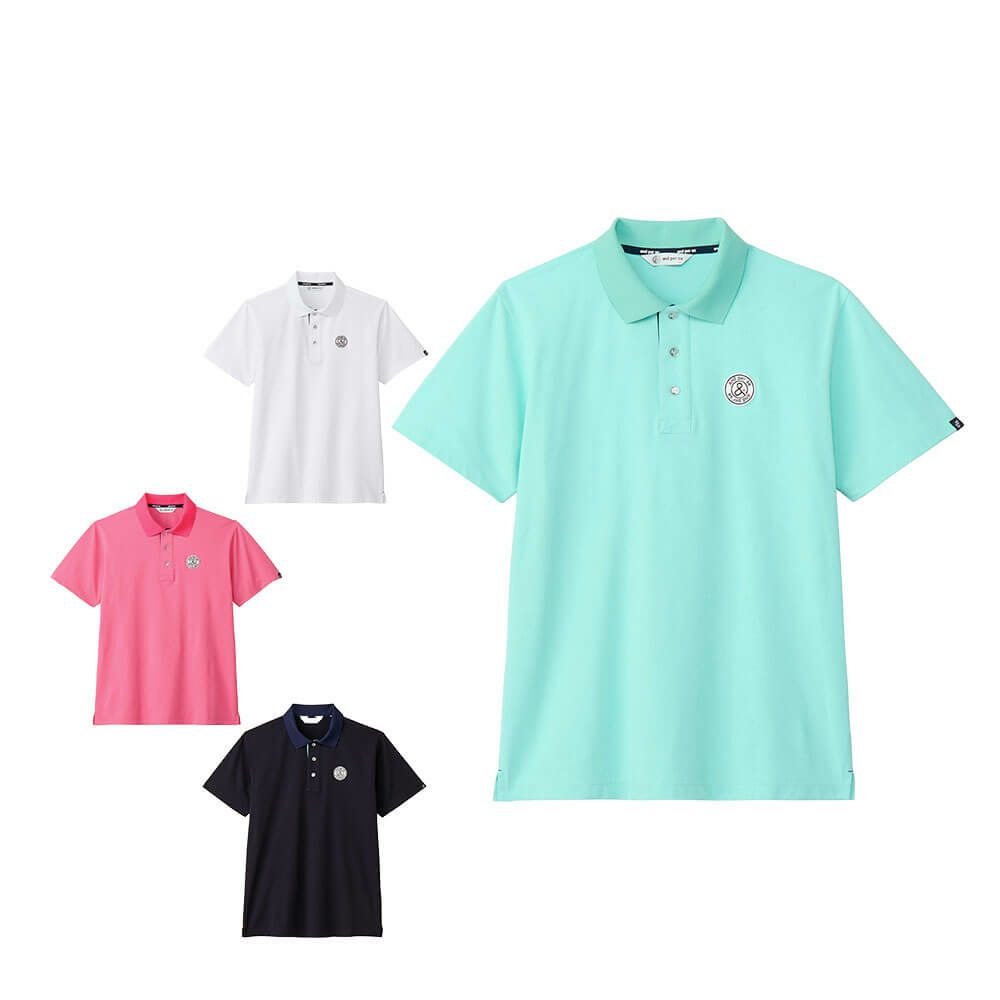 アンパスィ and per se　メンズ スイングドライ 半袖 ポロシャツ AMS9705V1　2025年モデル