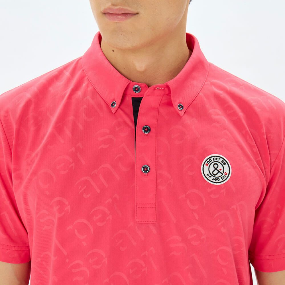 アンパスィ and per se　メンズ スイングドライエンボスワッフル ボタンダウン 半袖 ポロシャツ AMS9645X5　2025年モデル 詳細8