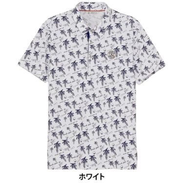 アンパスィ and per se　メンズ ソルケアプリンテッド 半袖 スキッパー ポロシャツ AMS9685X9　2025年モデル 詳細2