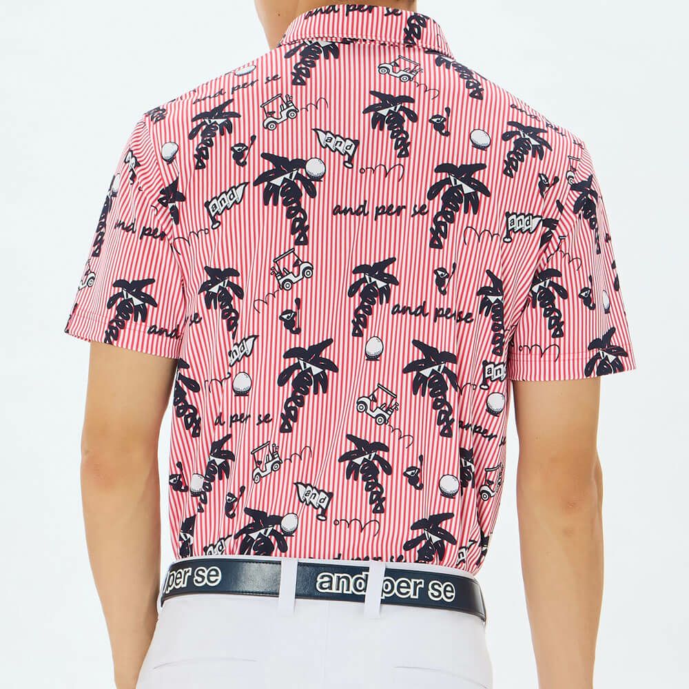 アンパスィ and per se　メンズ ソルケアプリンテッド 半袖 ポロシャツ AMS9725X4　2025年モデル 詳細5