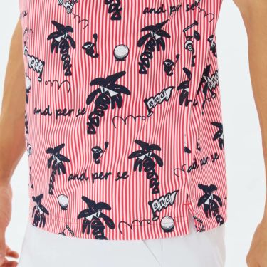 アンパスィ and per se　メンズ ソルケアプリンテッド 半袖 ポロシャツ AMS9725X4　2025年モデル 詳細8