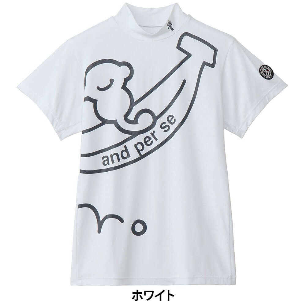 アンパスィ and per se　レディース ショットスムーザー 半袖 モックネックシャツ AFS9535V4　2025年モデル 詳細2