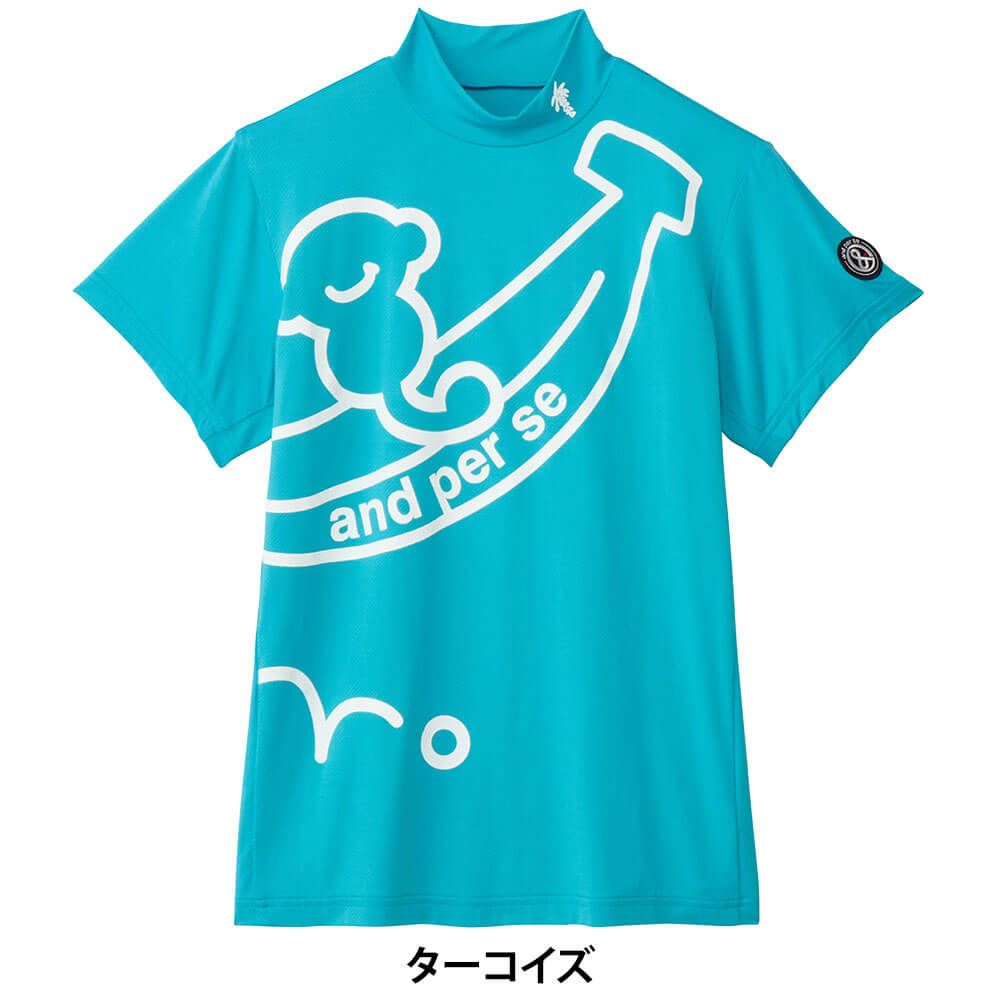 アンパスィ and per se　レディース ショットスムーザー 半袖 モックネックシャツ AFS9535V4　2025年モデル 詳細4