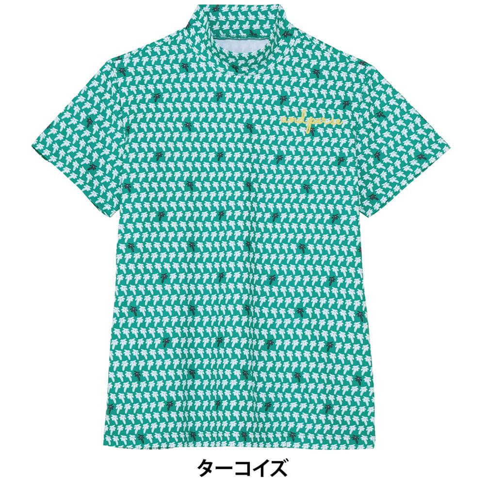 アンパスィ and per se　レディース スイングドライプリンテッド 半袖 モックネックシャツ AFS9555X1　2025年モデル 詳細3