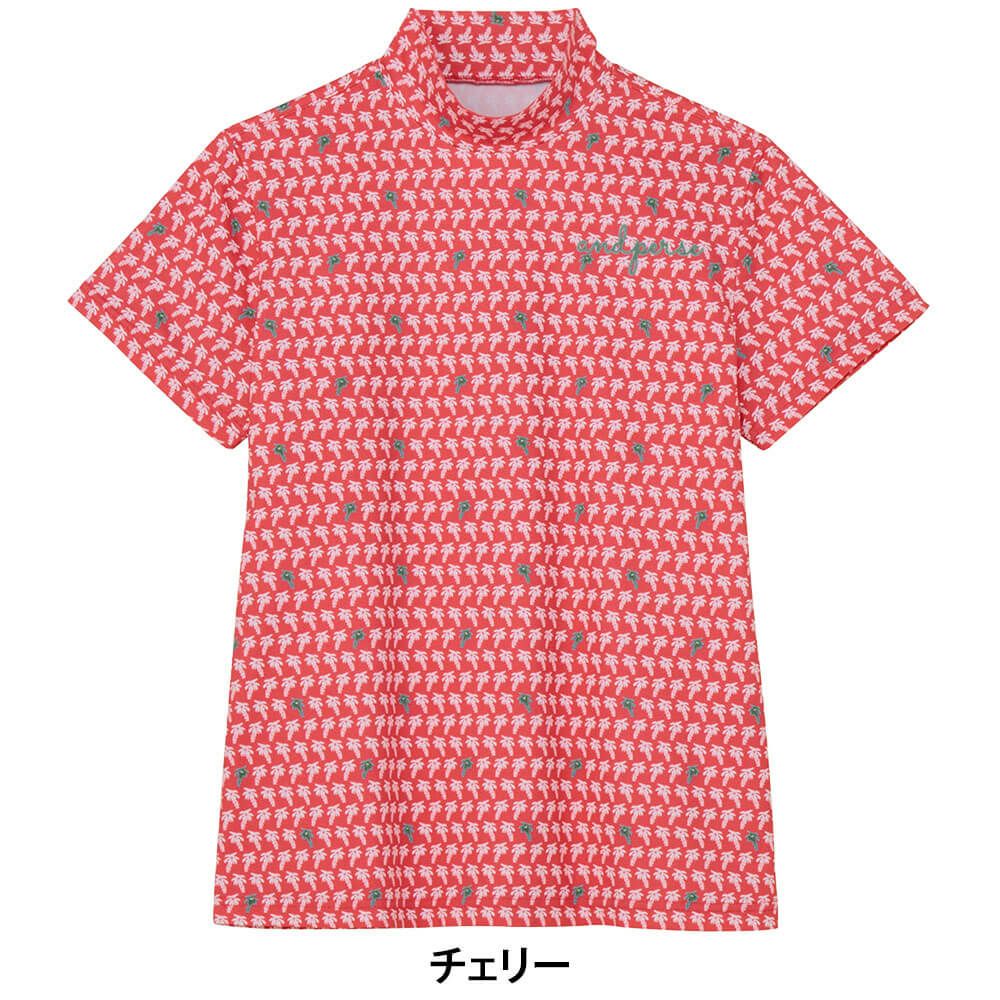 アンパスィ and per se　レディース スイングドライプリンテッド 半袖 モックネックシャツ AFS9555X1　2025年モデル 詳細10