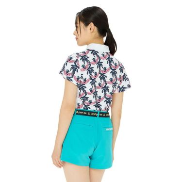 アンパスィ and per se　レディース プリンテッドワッフルSD3Dワッフル 半袖 ポロシャツ AFS9665X3　2025年モデル 詳細5