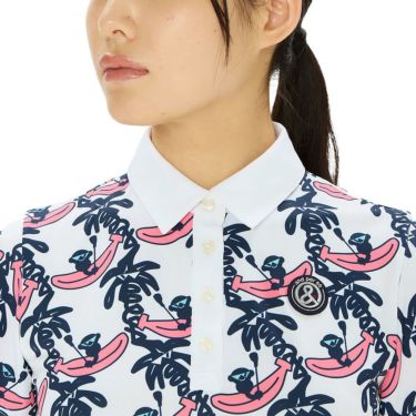 アンパスィ and per se　レディース プリンテッドワッフルSD3Dワッフル 半袖 ポロシャツ AFS9665X3　2025年モデル 詳細7