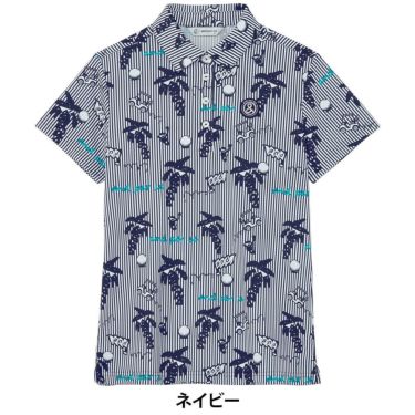 アンパスィ and per se　レディース ソルケアプリンテッド 半袖 ポロシャツ AFS9685X4　2025年モデル 詳細2