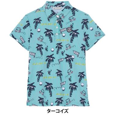 アンパスィ and per se　レディース ソルケアプリンテッド 半袖 ポロシャツ AFS9685X4　2025年モデル 詳細3