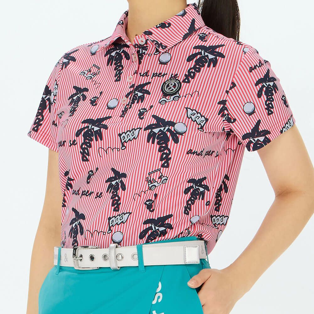 アンパスィ and per se　レディース ソルケアプリンテッド 半袖 ポロシャツ AFS9685X4　2025年モデル 詳細6