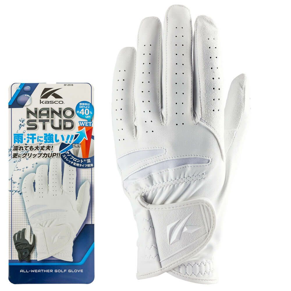 キャスコ　メンズ NANO STUD ナノスタッド ゴルフグローブ SF-2518 WH ホワイト　2025年モデル ホワイト
